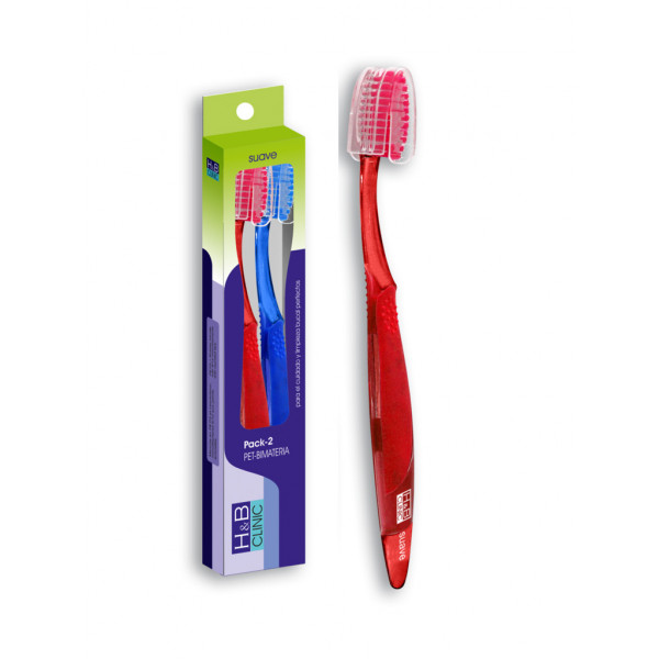 H&B Clinic Cepillo Dental Bimateria Suave Pack (2x)