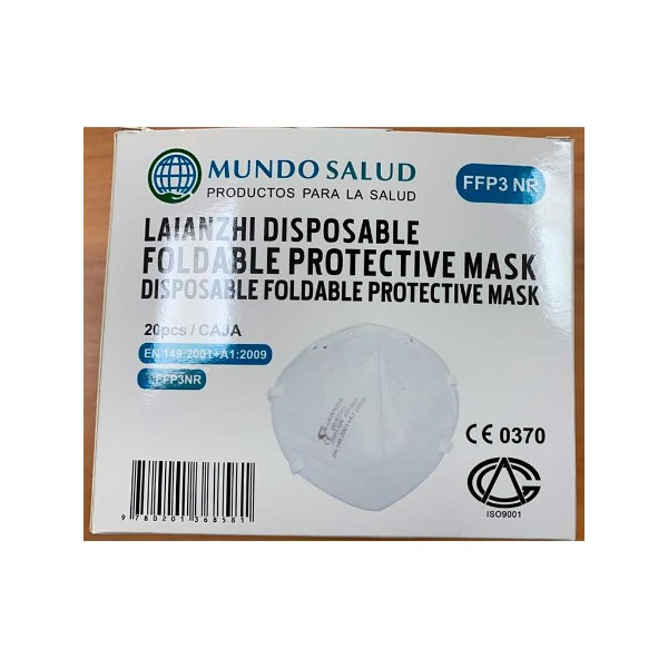 Mundosalud Mascarilla FFP3, blanca (caja 20uds)