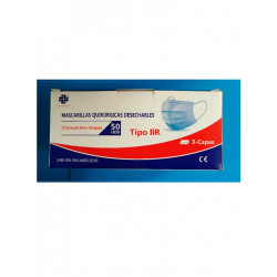 Mascarilla Quirúrgica 3 capas tipo IIR (caja 50uds)