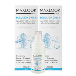 Maxlook Solución Única Para Lentes de Contacto Blandas Pack 2x360ml + 1x60ml