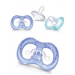 Nûby Softflex Chupete Mariposa con Tetina Oval de Silicona (0-6 m)