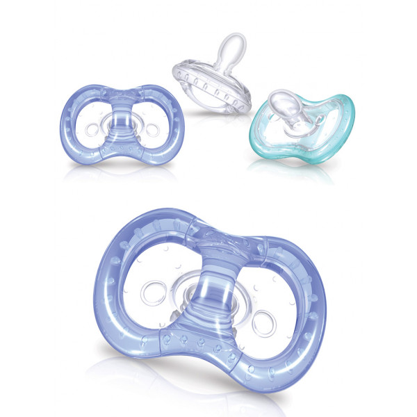 Nûby Softflex Chupete Mariposa con Tetina Oval de Silicona (0-6 m)