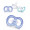 Nûby Softflex Chupete Mariposa con Tetina Oval de Silicona (6+ m)