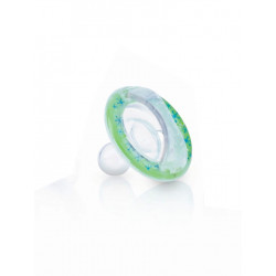 Nûby Softflex Chupete con Tetina Oscilante Cherry de Silicona (6m+) Verde