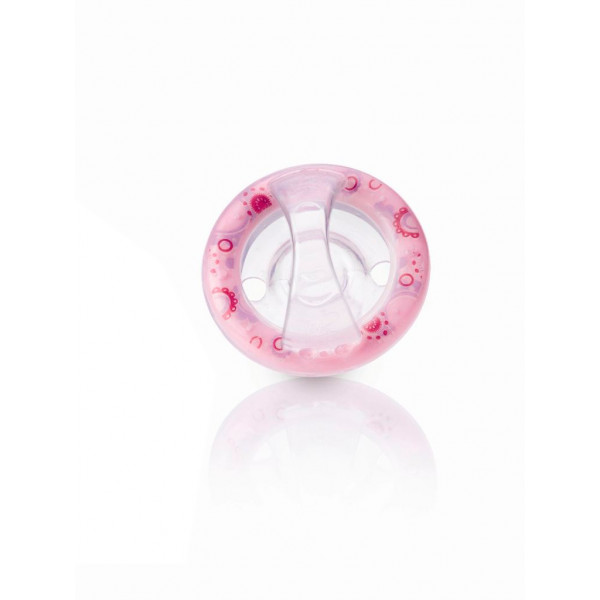 Nûby Softflex Chupete con Tetina Oscilante Cherry de Silicona (6m+) Rosa